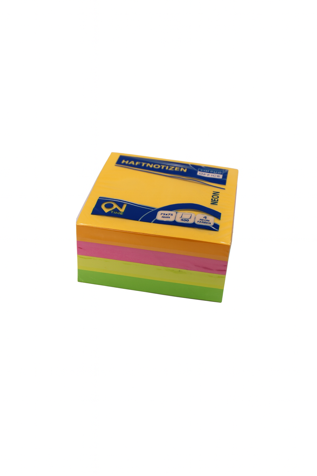 Haftnotizen TipTop-Office, neon 75 x 75mm, selbstklebend, 400 Blatt