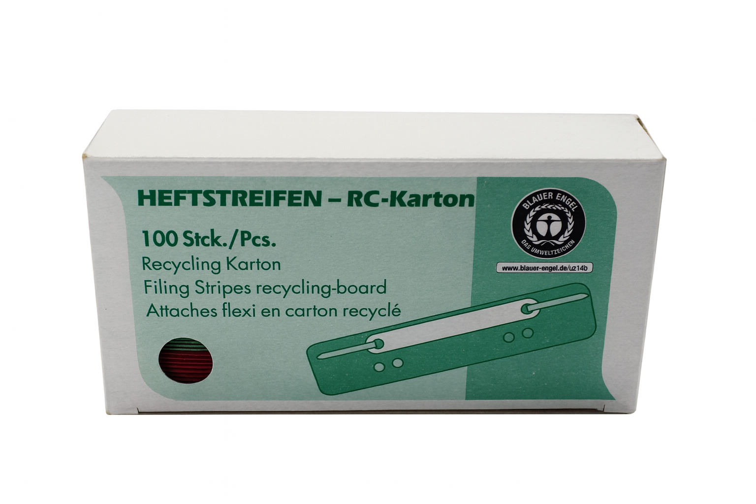 Heftstreifen Wekre 34 x 150mm, farbig sortiert aus Karton, 100 Stück