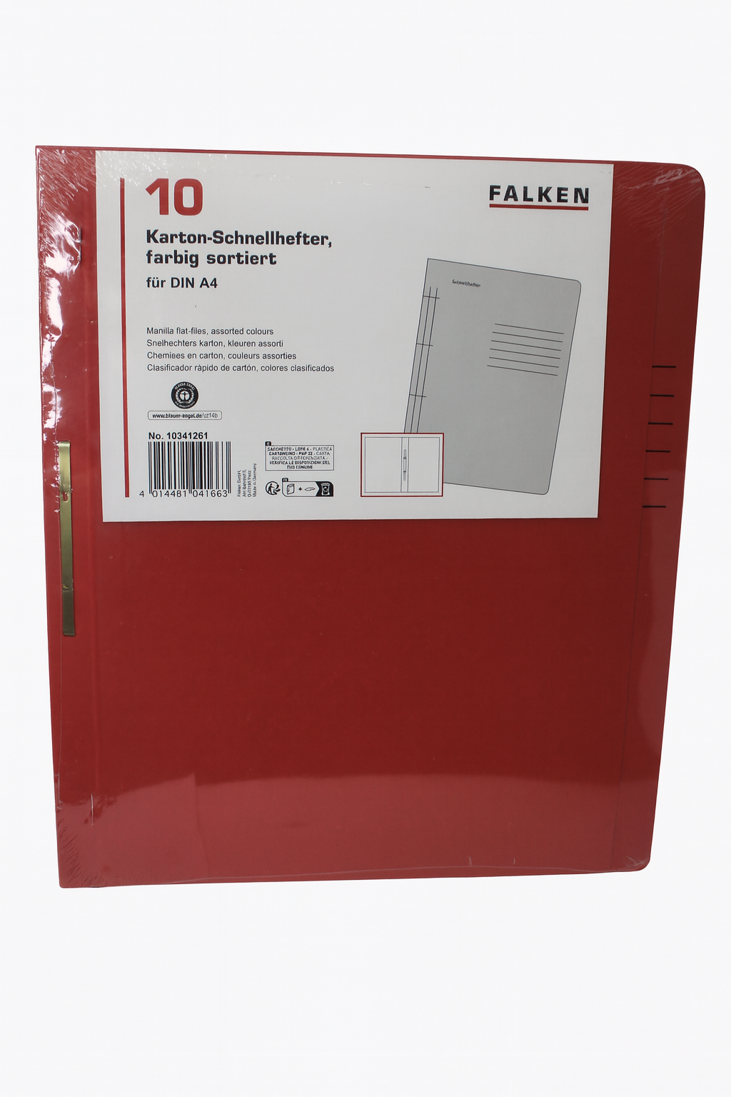 Schnellhefter Falken, A4, farbig sortiert 250g/m² Manila-RC-Karton, 10 Stück