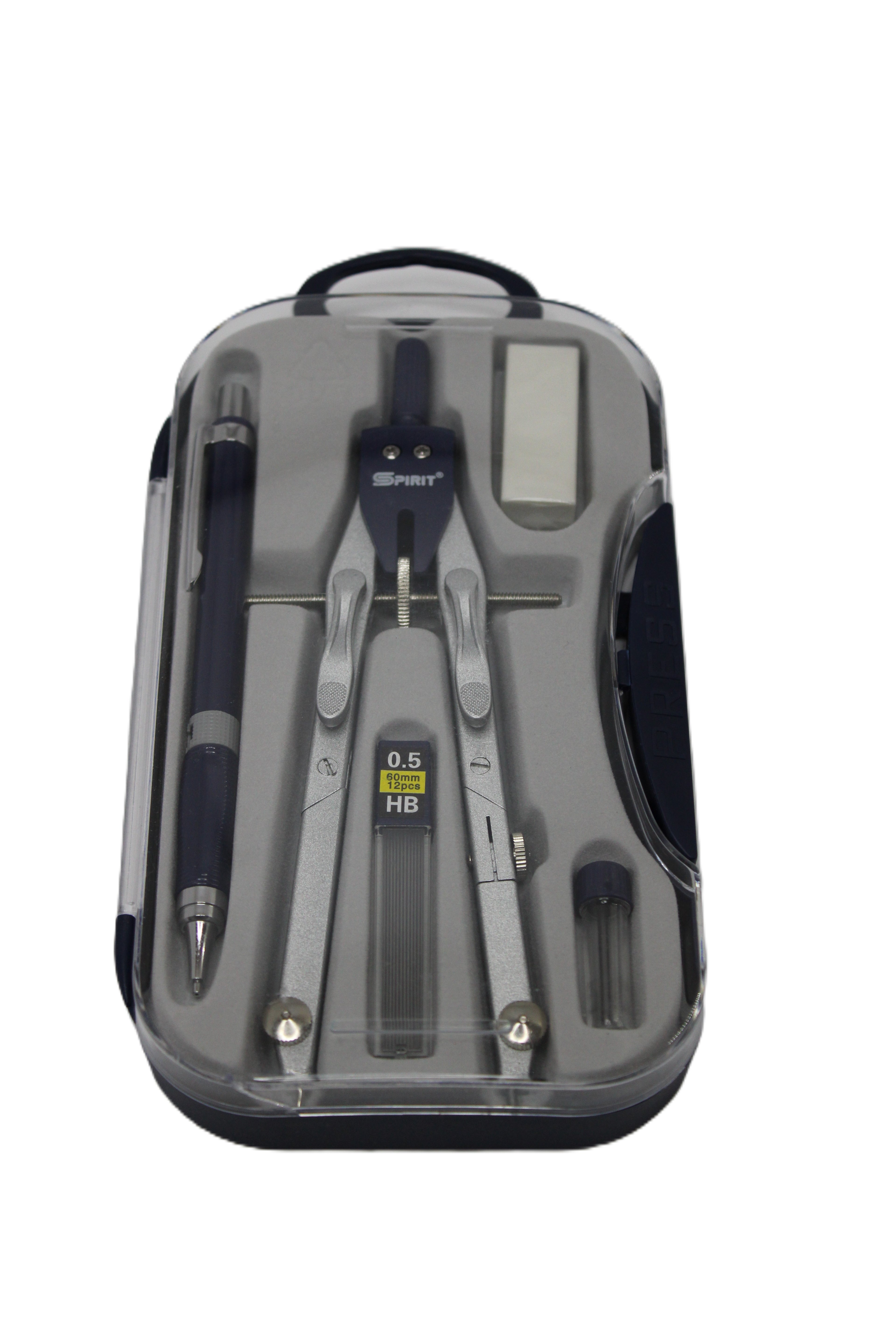 Spirit Zirkel Architect, 5-teilig, Schnellverstellzirkel, blau, mit Druckbleistift