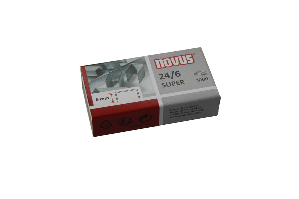 Novus Heftklammern, Typ 24/6 Super, 2 - 30 Blatt Heftleistung, verzinkt, 1000 Stück