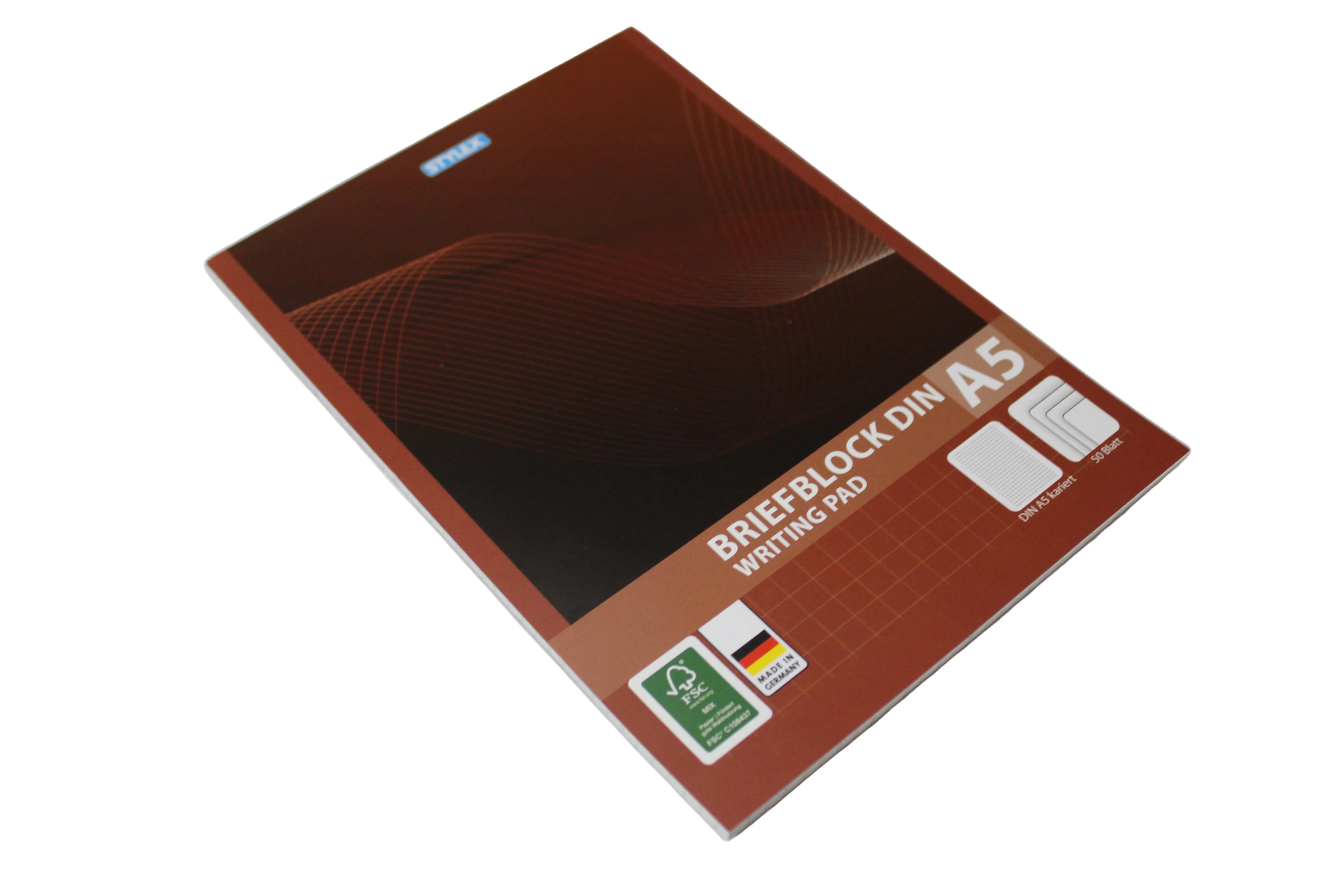 Stylex Briefblock, A5, 70 g/m2, weiß, 50 Blatt, 40025