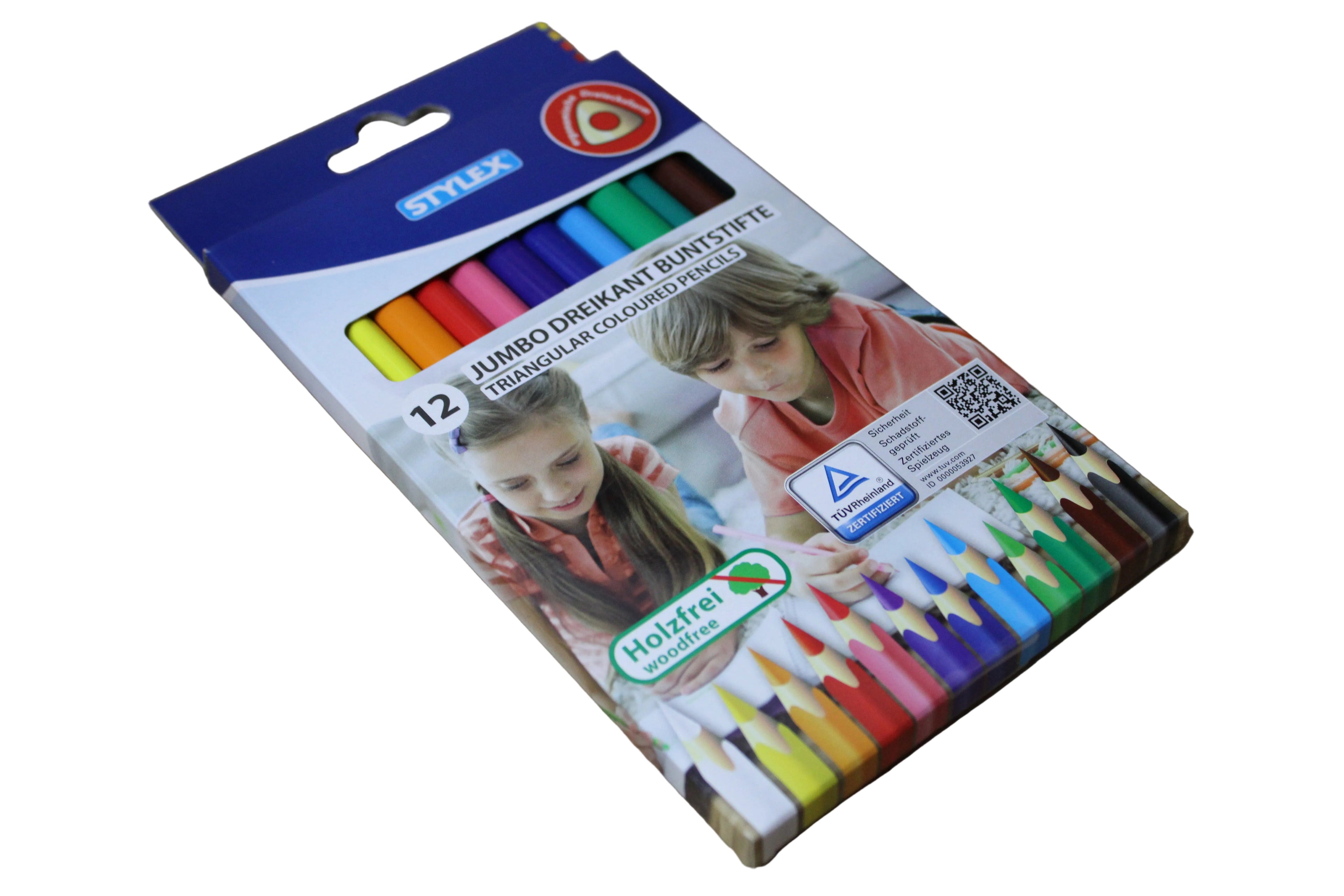 Stylex Jumbo Dreikant Buntstifte, 12er-Set, 25092
