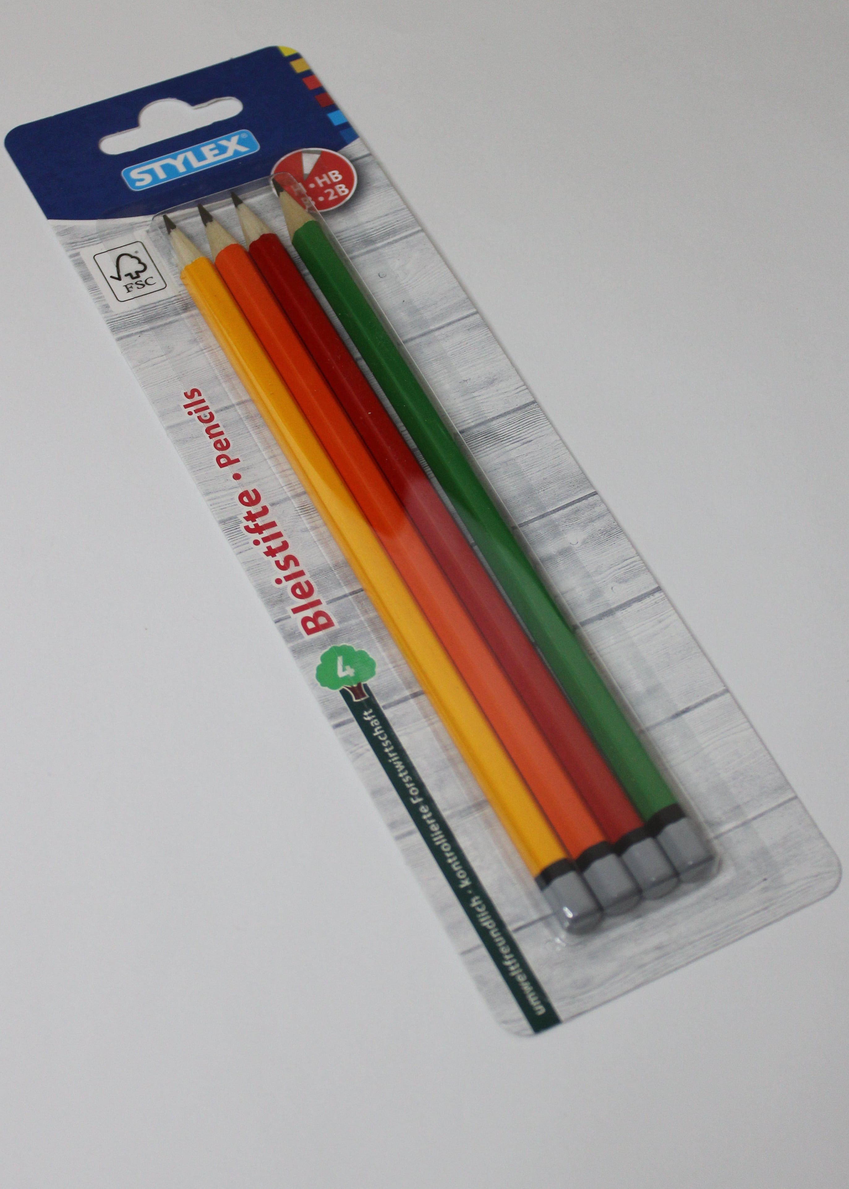 Stylex Bleistifte, 4er-Set, H, HB, B, 2B, 26015