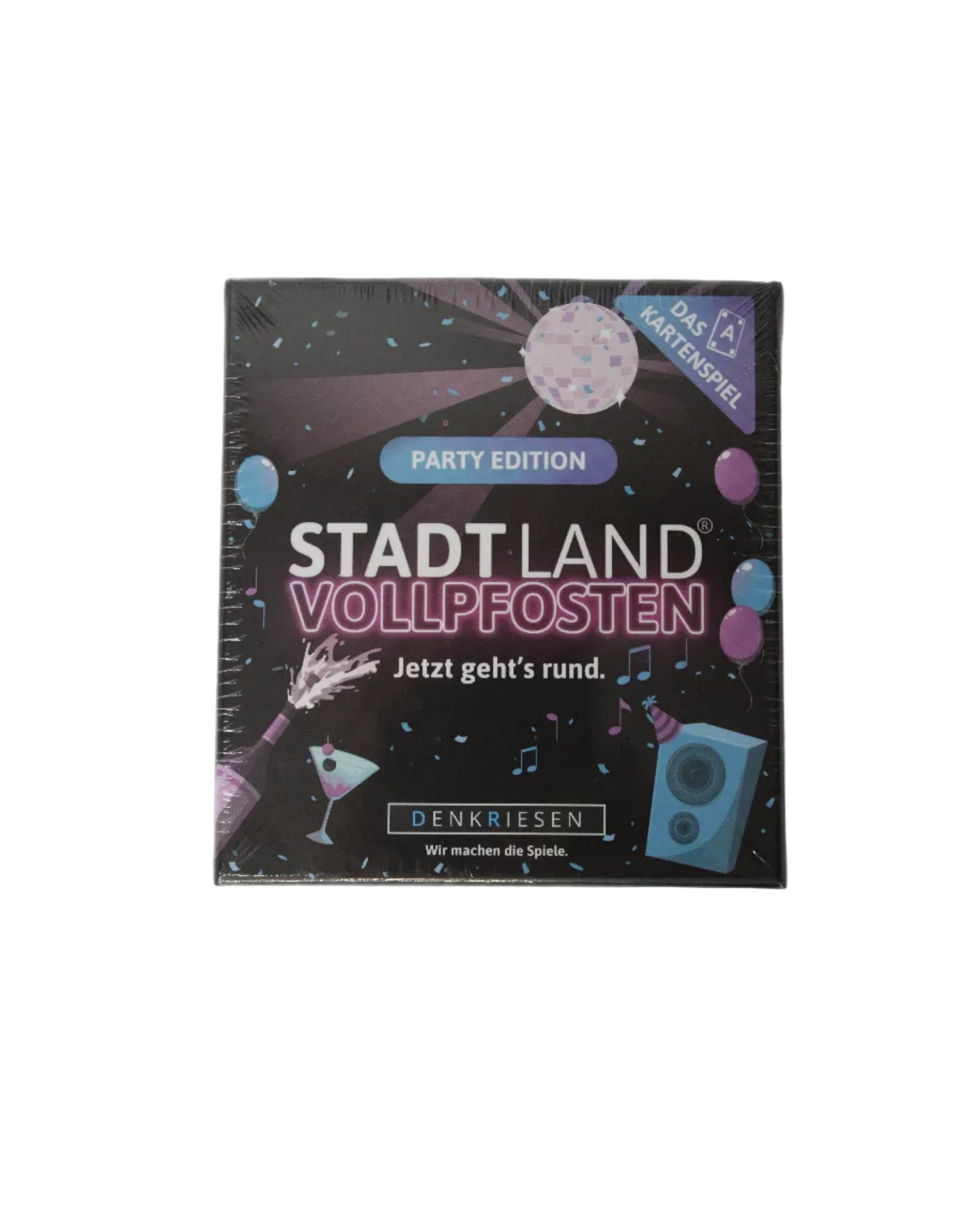 Denkriesen Kartenspiel Stadt Land Vollpfosten, Party Edition, 3-6 Spieler, ab 12 Jahre, SL3019