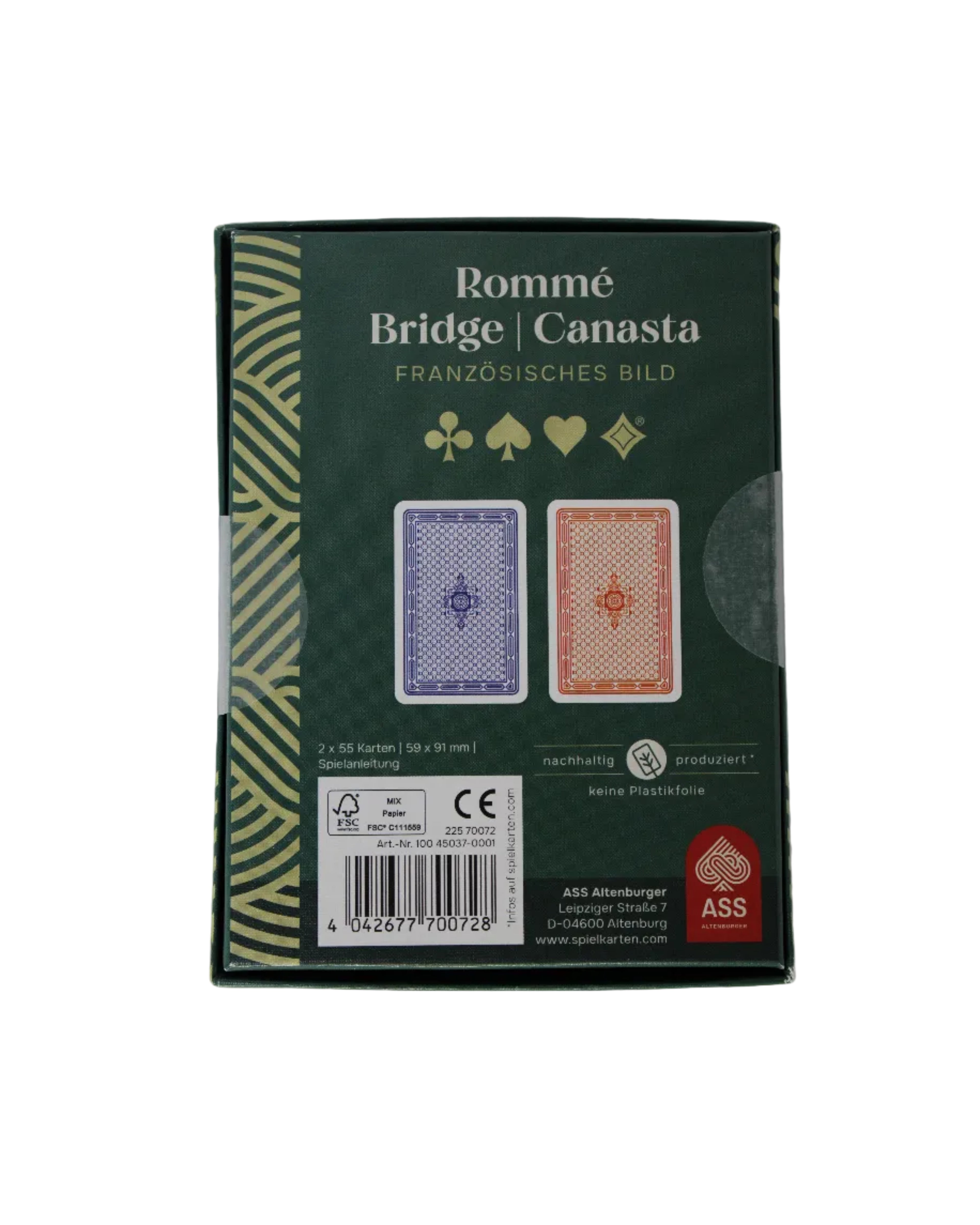 ASS  Altenburger Kartenspiel , Romme, Französisches Bild, 2-6 Spieler, ab 10 Jahre, 100450370001