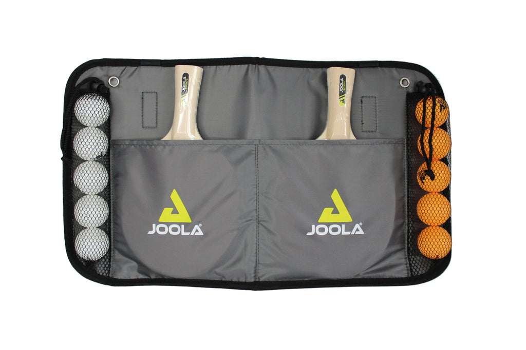 Joola Tischtennisschläger Quattro, aus Holz, rot/schwarz, 4 Schläger, 10 Bälle & Transporttasche, 15-teiliges Set