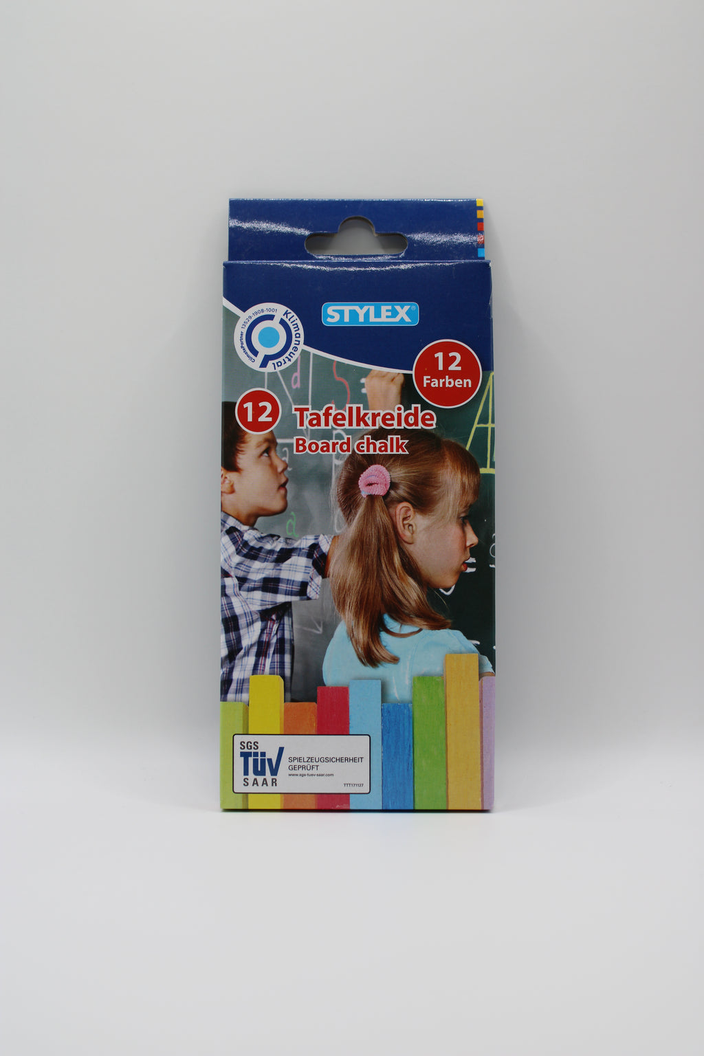Tafelkreide Stylex, Board chalk, 12 Stangen, Tafelkreide, farbig, 25000