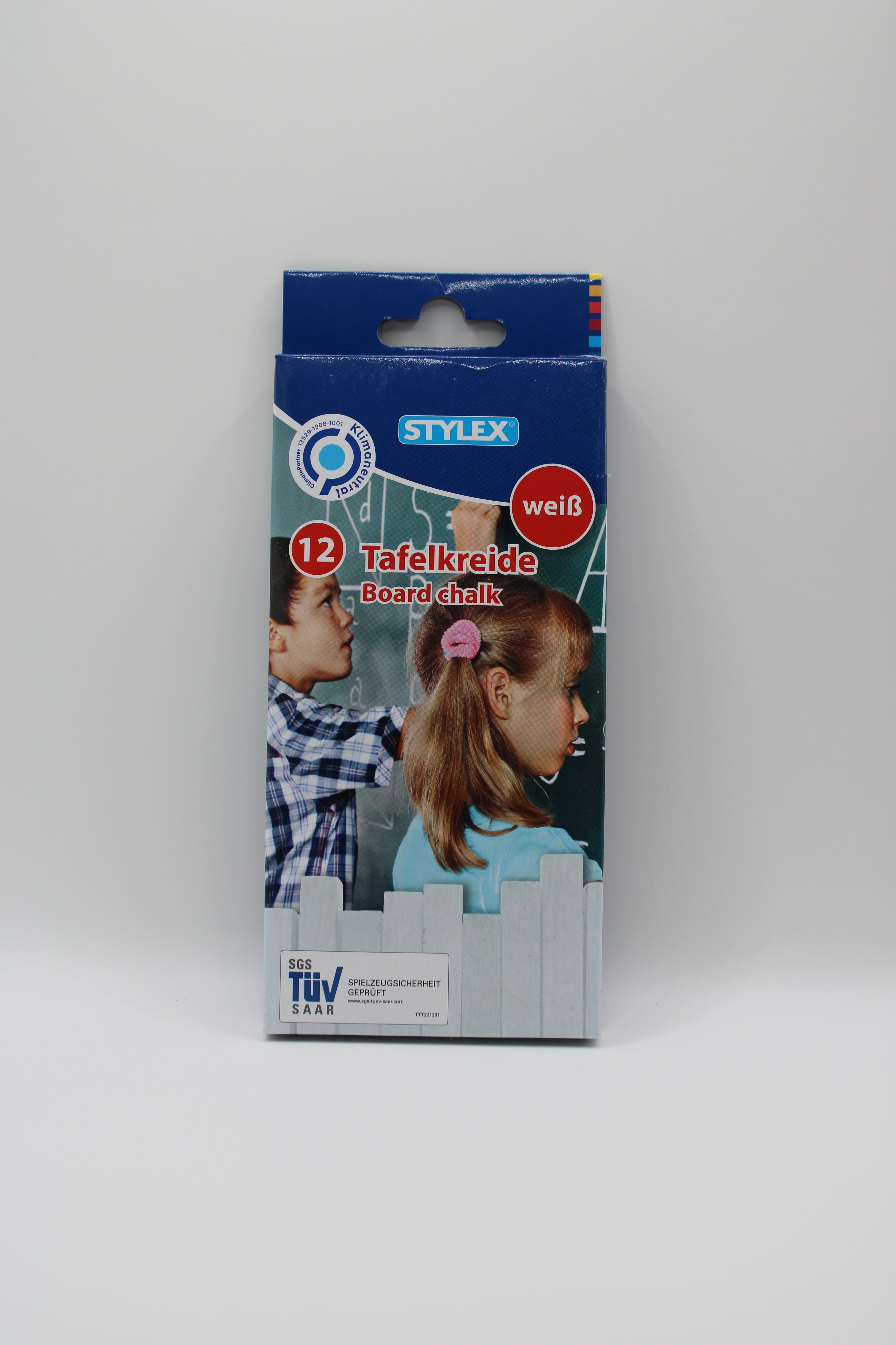 Tafelkreide Stylex, Board chalk, 12 Stangen, Tafelkreide, weiß, 25001