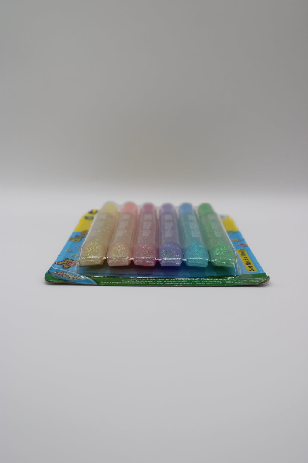 UHU YOUNG CREATIV Glitter Glue SHINY, Klebstoff mit Glitzer, 6x 10ml/g, farbig sortiert, für Bastelarbeiten und kreatives Dekorieren, 39110