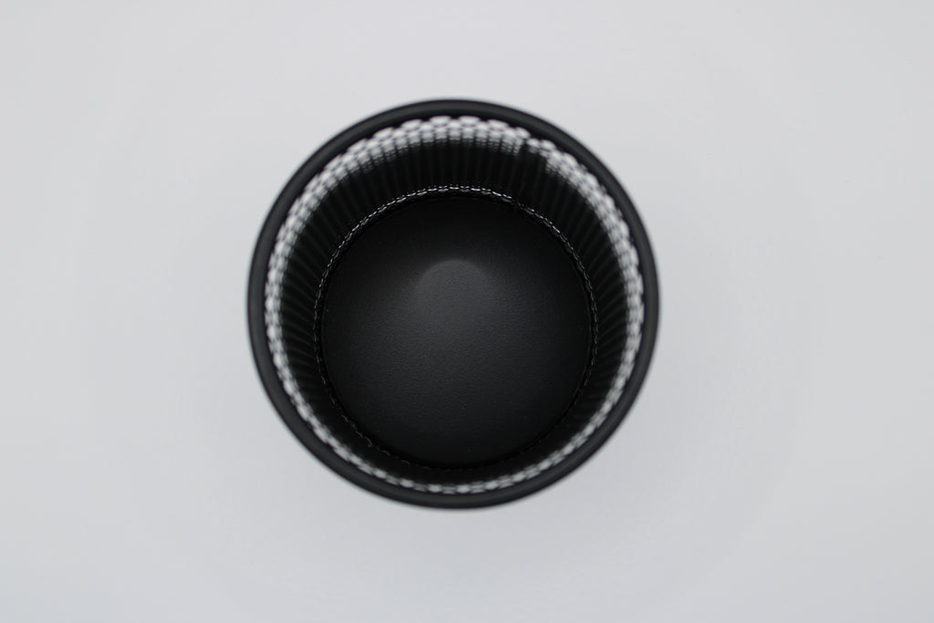 Stifteköcher Stylex, rund, Ø 90 x 95 mm, aus Drahtmetall, Schwarz, 24100