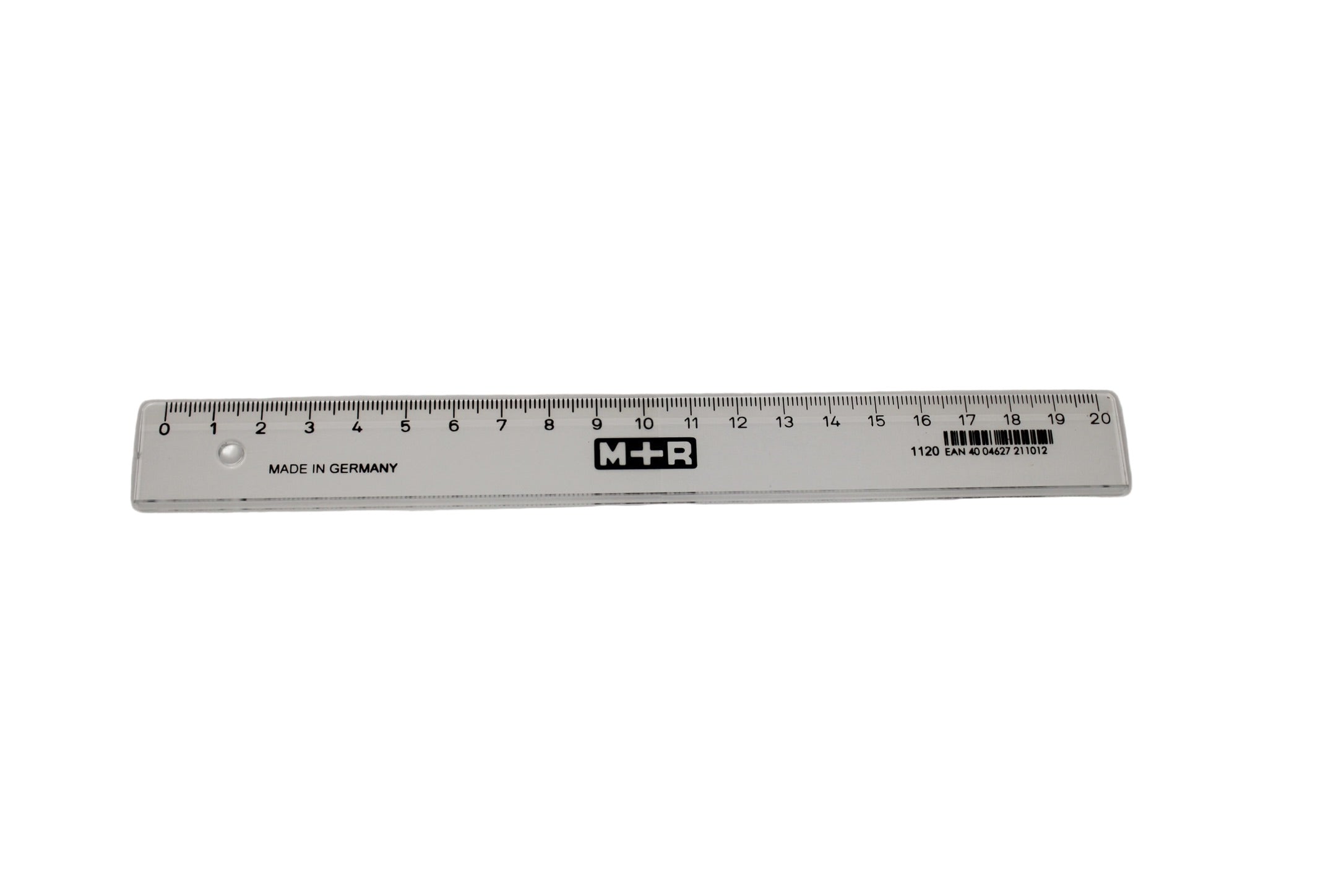 M+R ruler, 20 cm, plastic, transparent – FoxShop