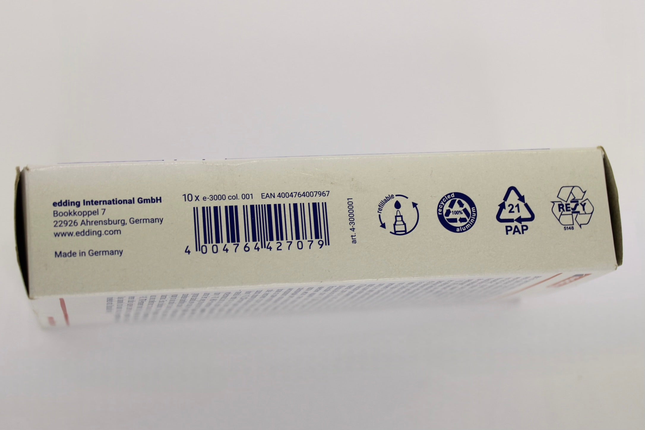 Permanentmarker Edding 3000 Strichbreite 1,5 - 3mm, schwarz