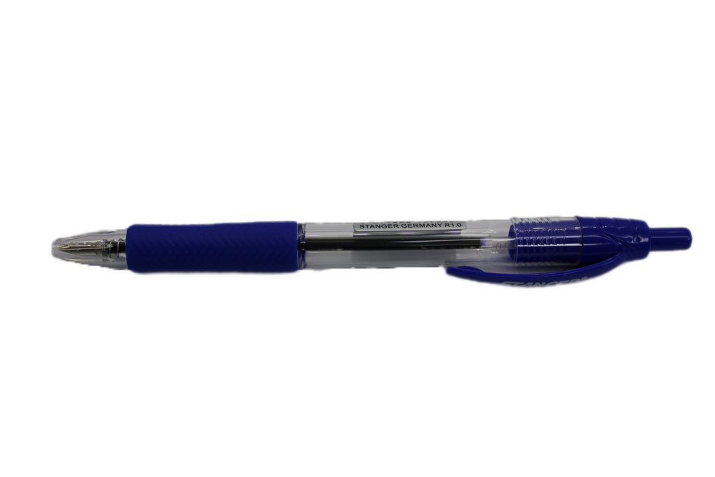 Kugelschreiber Stanger R1.0 Softgrip Gehäuse transparent, Schreibfarbe blau